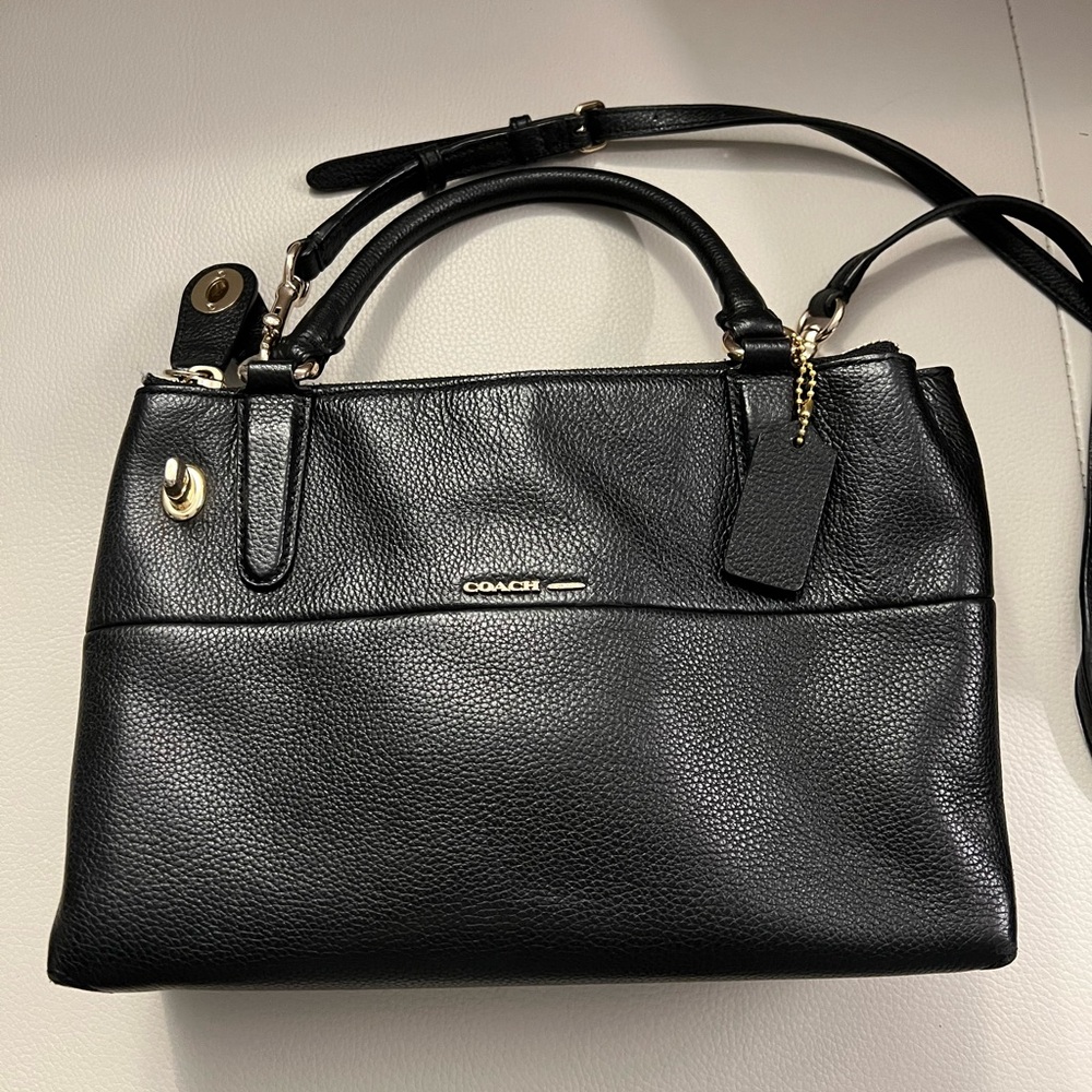 Coach leather hand bag